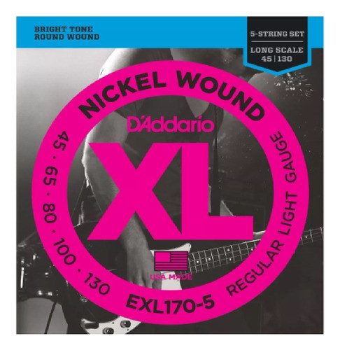 Encordado 5 Cuerdas Para Bajo Serie Xl Nickel Prm 0