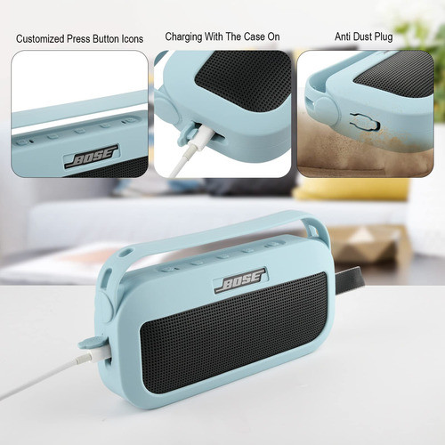 Funda De Silicona Para Altavoz Bose Soundlink Flex-azul 1
