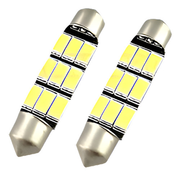 2pcs Blanco 42mm 9smd 5730 Interior Led Bombillas 211-2 212- 0