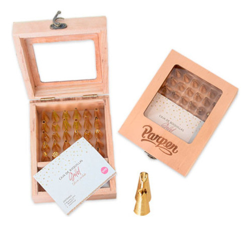 Set De Picos Pequeños X30 Manga Cupla Y Caja De Madera 5oz 0