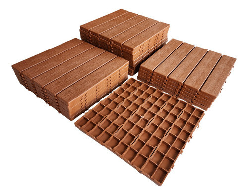 Kit 50 Deck Plástico Box Sauna Varanda Jardim Piscina Sacada 0