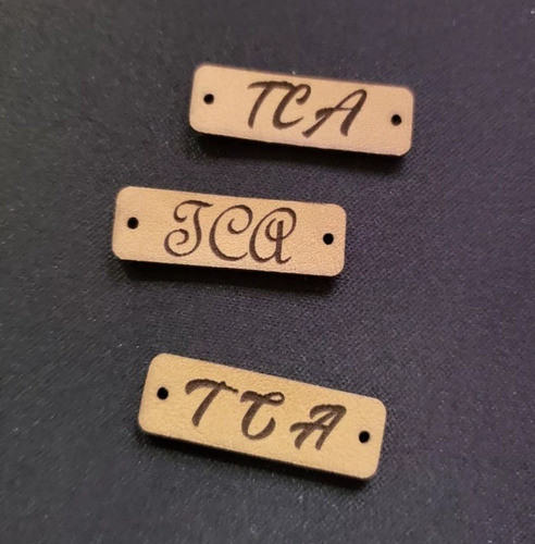 Etiquetas Eco Cuero Grabadas Con Tu Logo! X100u Envio Gratis 1