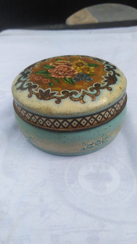 Lata Antigua Litografiada Inglesa Polvera Sellada   Daher 0