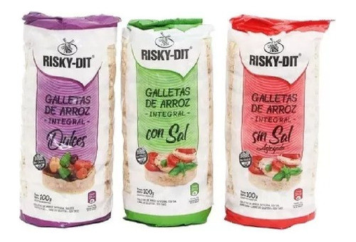 Galletas De Arroz Integral  X12 U Con Sal Risky Dit 0