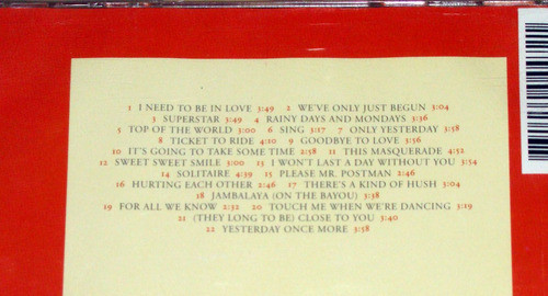 Carpenters Twenty-two Hits Cd Argentino / Kktus 1