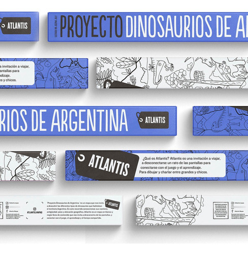 Mapa Atlantis Lamina P/pintar Dinosaurios De Argentina 1