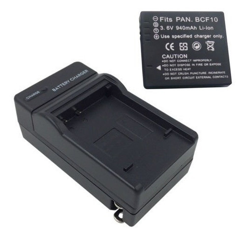 Dmw-bcf10 Batería + Cargador Apto Para Panasonic Lumix Dmc-f 0