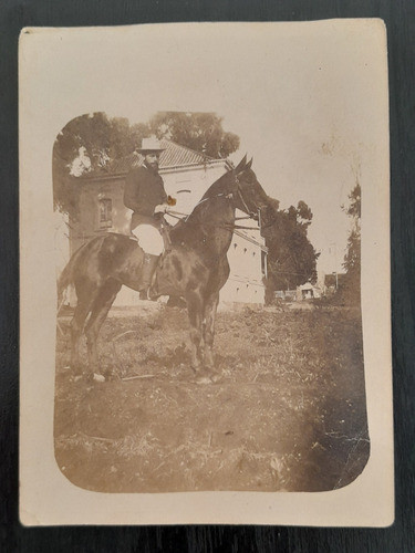 Antigua Foto Hombre A Caballo España 0