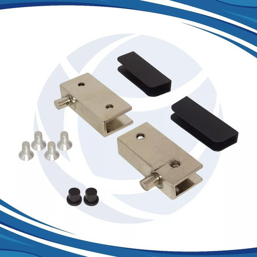 Bisagra Metálica Pivot Puerta Vidrio X 10 Pares Vidriera 1