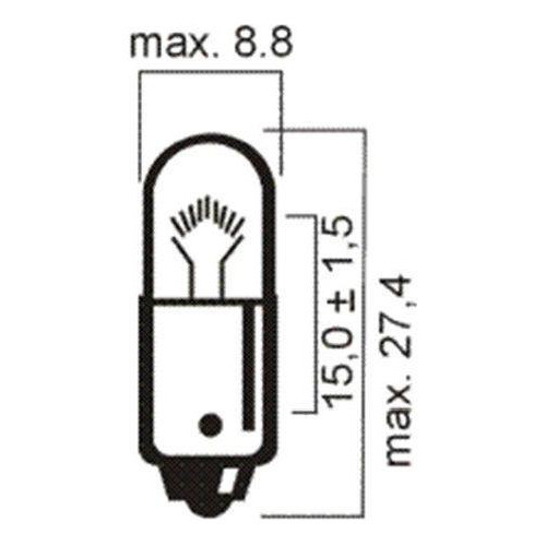 Lampara Tablero T8,5 Ba9s 12v 3w Poli 26109 0