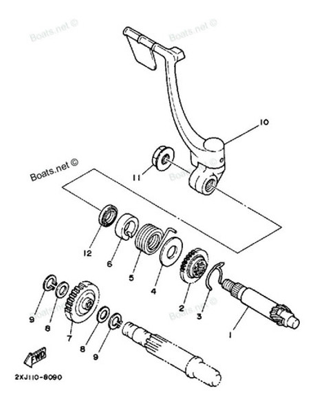 Engranaje Arranque Yamaha Dt 200 Blaster Original Grd Motos! 1
