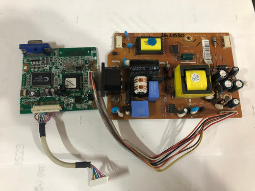 Placa Fonte E Lógica Monitor LG L1530s Com Cabos 0