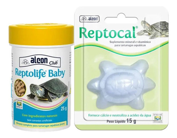 Ração Tartaruga Reptolife Baby 25g + Reptocal Suplemento 15g 0