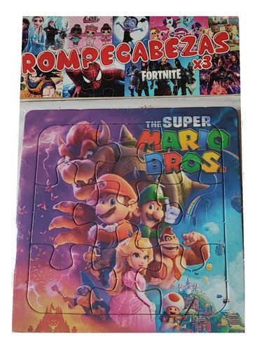 3  Rompecabezas  Mario Bross   9 Piezas Cada Uno 0