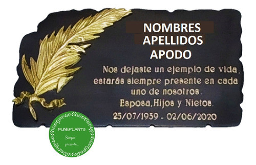 Placa De Bronce Empavonado N° 16 Palmita, 25 X 15 Cm 1