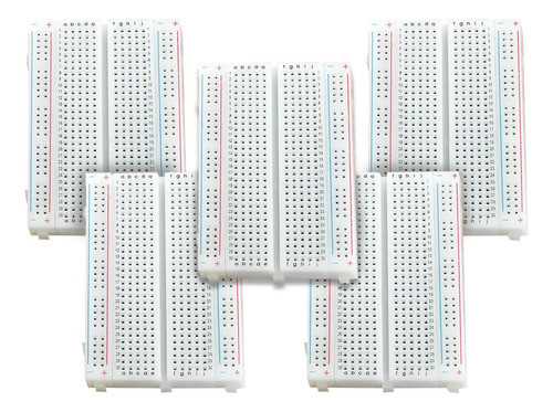 5 X Protoboard Breadboard 400 Pontos Furos Pinos 0