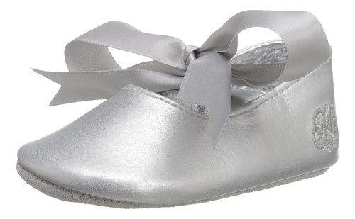Ralph Lauren Layette Baby Girls Briley - K Ballet Flats, Sil 0
