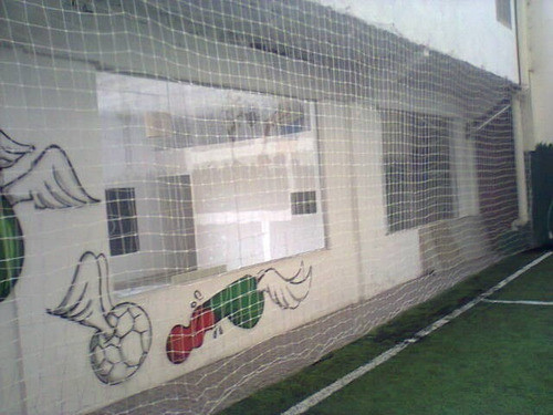 Red Contencion Proteccion Cancha Futbol 10 X 12 Hilo Blanco 1