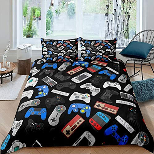 Erosebridal Teens Gamepad Funda Nórdica Modern Gamer Comfort 0
