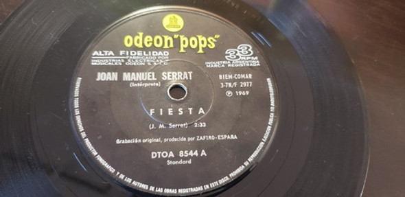 Single De Vinilo - Joan Manuel Serrat - Fiesta Y Otra 0