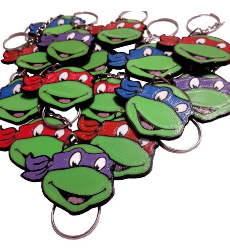 15 Llaveros, Imanes O Colgantes De Tortugas Ninja - 3d 0