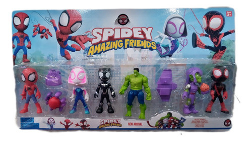 Muñecos Spiderman X6 Y Sus Sorprenderte Amigos 0