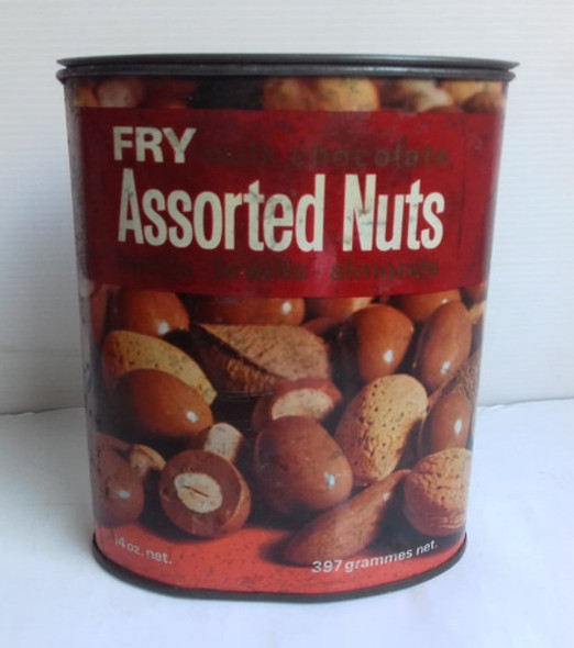 Antigua Lata Fry Chocolate Milk Nuts Almonds England 1950c/u 1