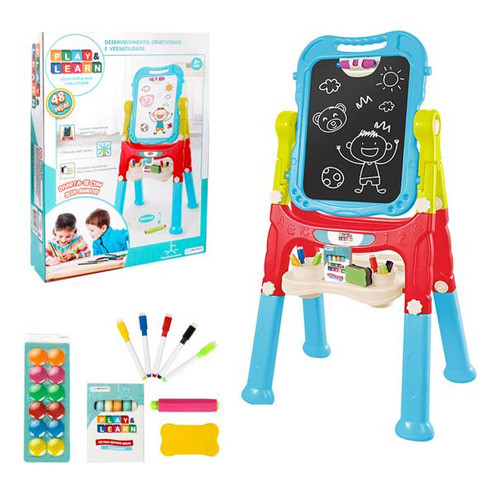 Lousa Magica Educativa 2 Em 1 Play E Learn Multikids 1