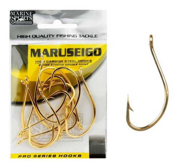 Anzuelo Maruseigo Gold Marine Sports Numero 30 Sobre 10 Unid 1