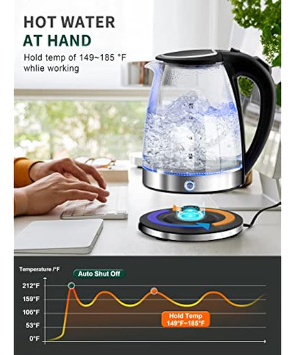 Pukomc Hervidor Eléctrico Con Mantiene El Calor, 1