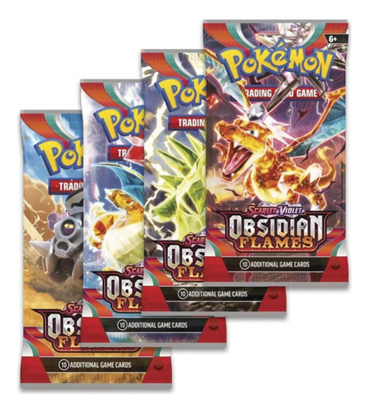 Cartas Pokemon Tcg S & V Obsidian Flames Sobres Boost 0