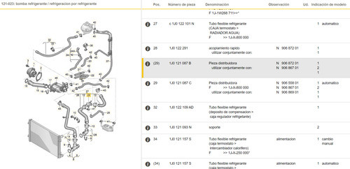 Acople Manguera De Radiador Mlh Vw Bora Golf Mk4 1.9 Tdi 1