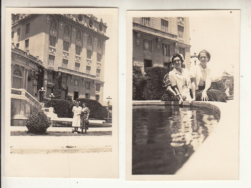 1937 Lote 2 Fotografias En Hotel Carrasco Montevideo Vintage 0