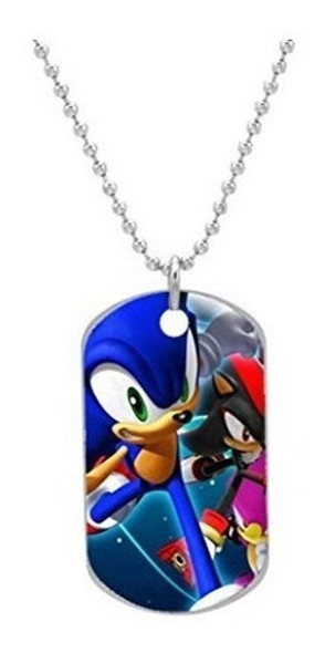 Sonicthehedgehog Personalizado Etiqueta De Perro Con Cadena 0