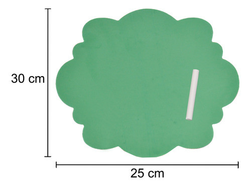 Pizarra Pizarron De Apoyar O Colgar Nube 25x30cm + Tiza 1