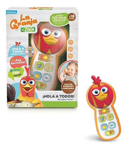 Celular Bartolito Juguete Sonido Luz Sonajero Granja Zenon 0