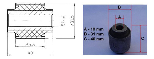 Buje Tensor Trasero (inf/1) Gsp Honda Civic 3 Puertas 93-95 0