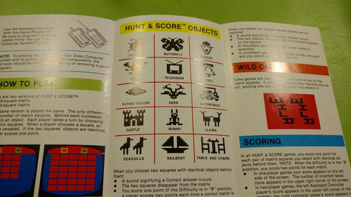 Catalogo  Atari Juego Hunt Score 1