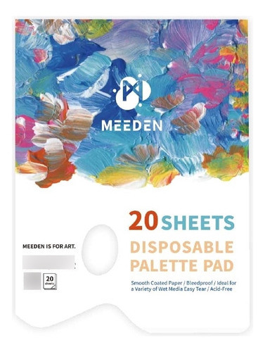 Paleta De Papel Descartable Meeden X20 Hojas De 80g 30x23cm 0
