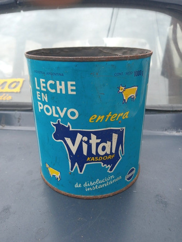 Lata Antigua Leche Entera En Polo Kasdorf Vital - Sin Tapa 0