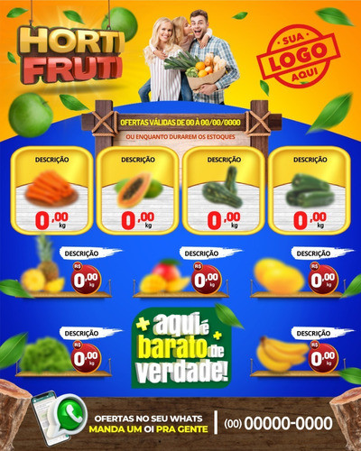 Encarte Para Hortifruti - Editável No Canva 1