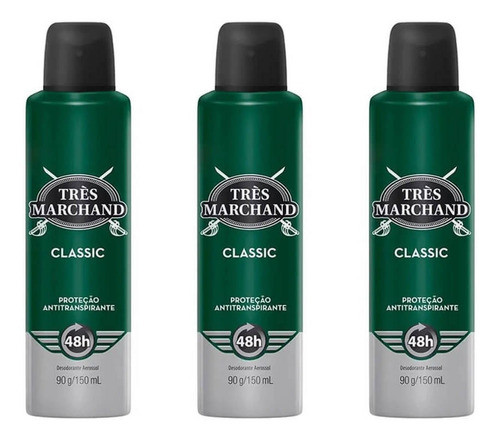 Très Marchand Classic Desodorante 123g (kit C/03) 0