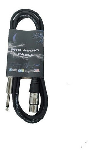 Cable Pro Audio Plug Mono A Canon Xlr Hembra 7,6 Cuota 1