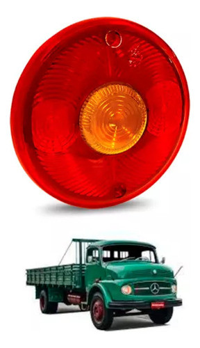 Lente Lanterna Traseira Mb 1111 1113 608 - Antiga Redonda Ov 0