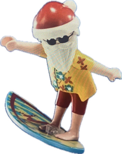 Playmobil Da Série 6 Papai Noel Do Surf 0