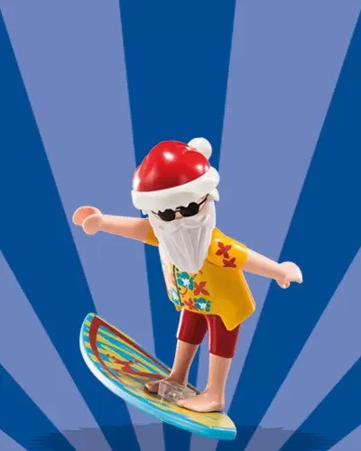 Playmobil Da Série 6 Papai Noel Do Surf 1