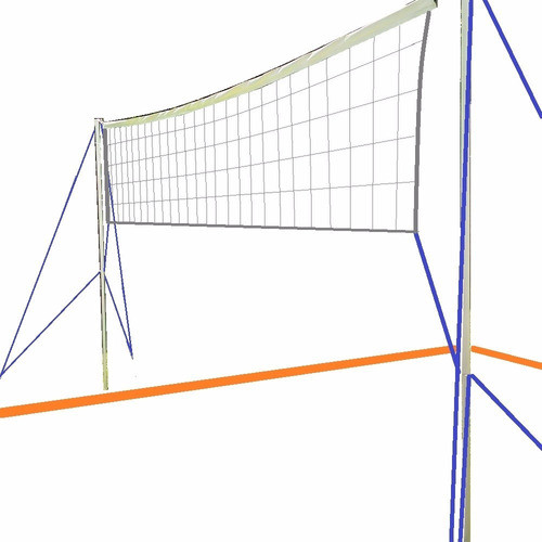 Juego Futbol Tenis Voley Completo 6x3m P Cesped Playa Jardin 0