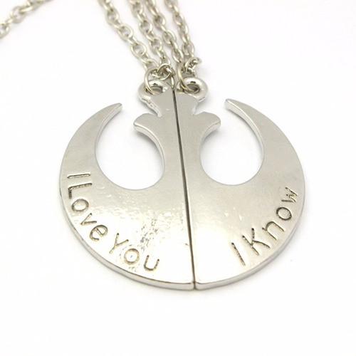 Set De 2 Collares De Star Wars. Collar Doble San Valentin 0