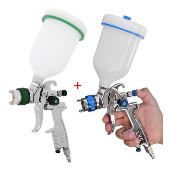 Pistola De Pintura Gravidade 1,3 Lx5 + Bico 1,4 Lx4 Kp9 1