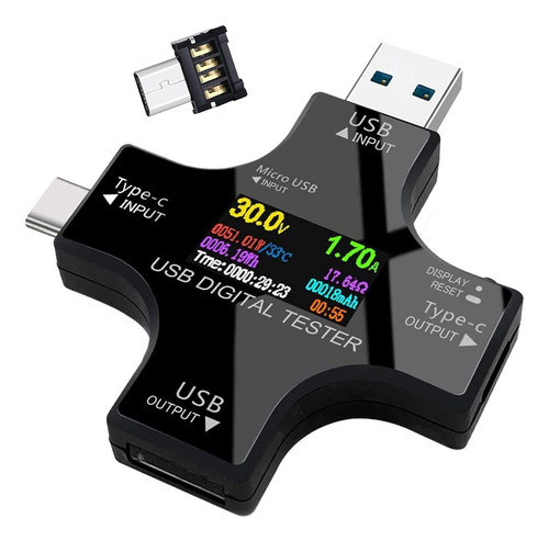 Probador Usb Tipo C Medidor Multímetro Digital Usb Lector Ca 0